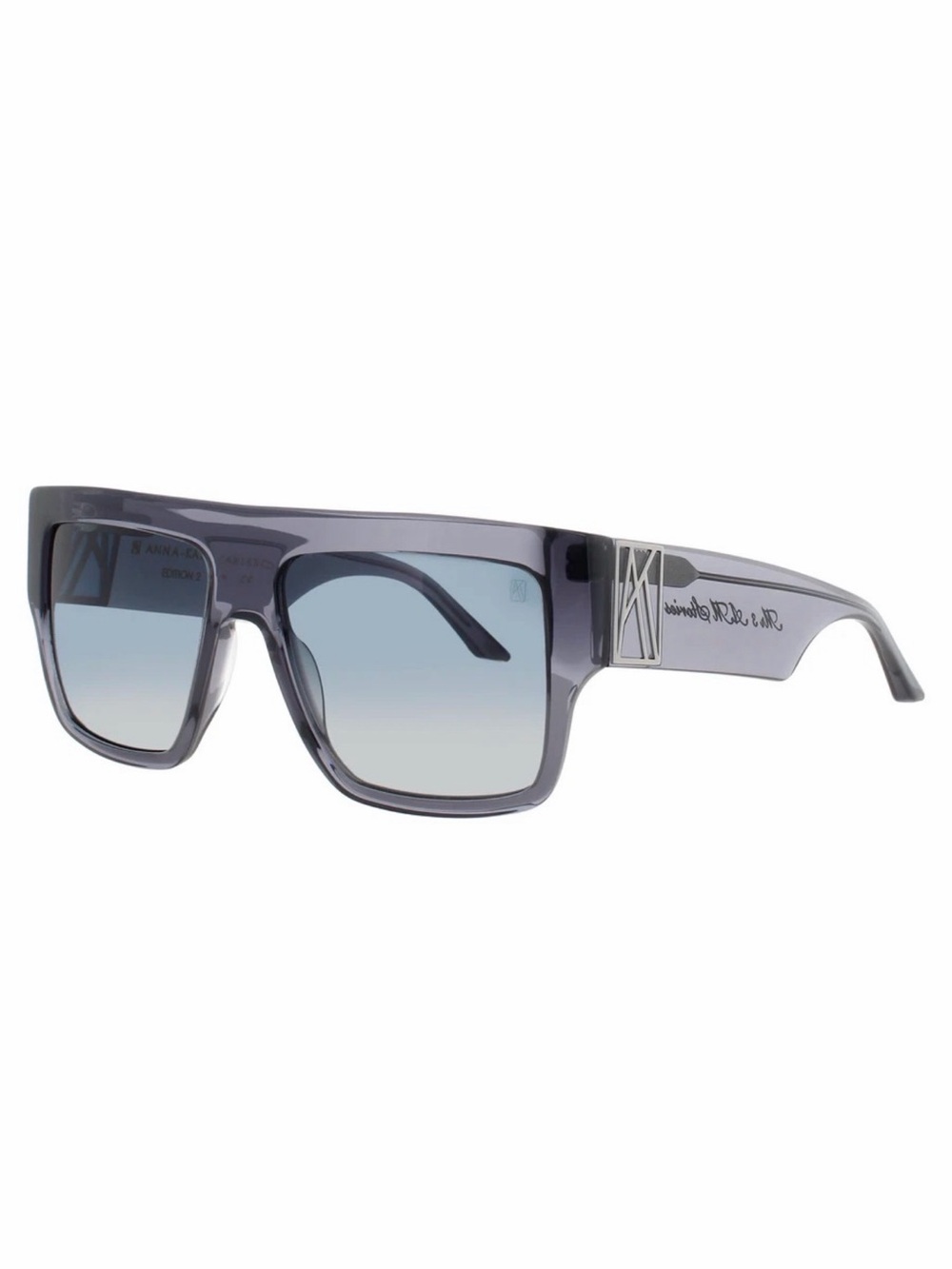 New Anna Karin Karlsson Mr 3Am Stories Grey White Gold Square Unisex Sunglasses